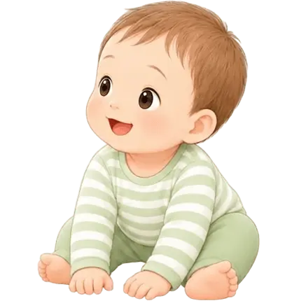 6か月以降の赤ちゃんのイラスト