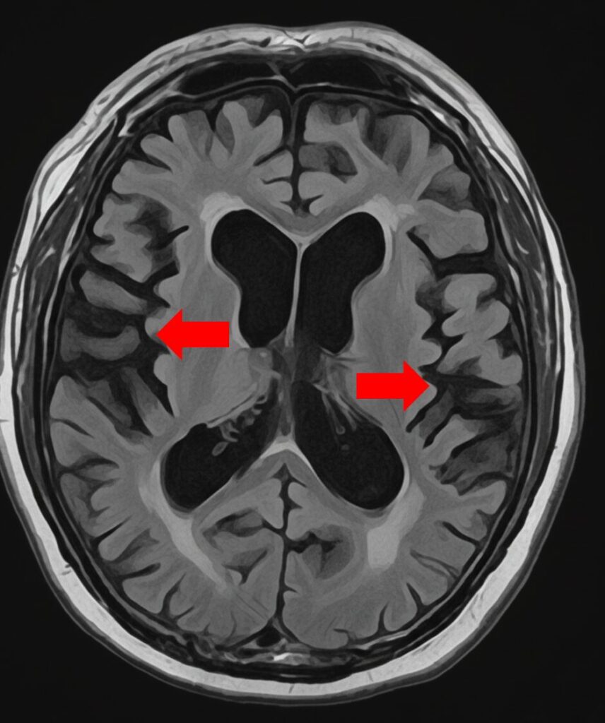 MRI　脳萎縮　画像