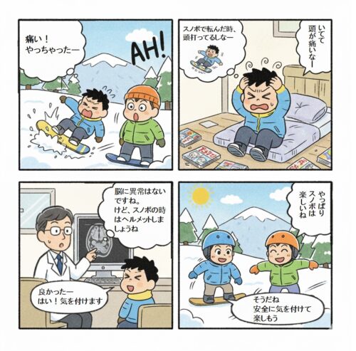 スノボで頭打った対処法