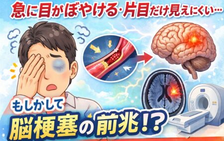急に目がぼやける・片目だけ見え方がおかしいのは脳梗塞の前兆？【医師監修】