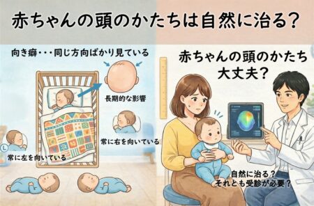 赤ちゃんの頭の形は自然に治る？　イメージ