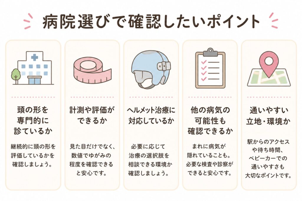 赤ちゃんの頭のかたち　病院