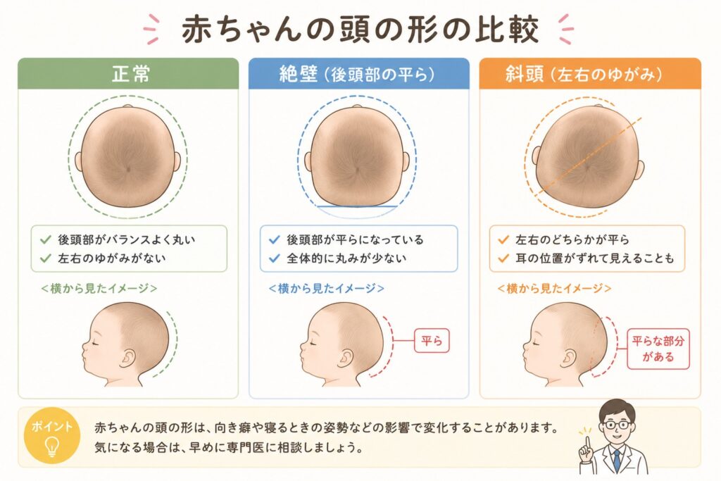 赤ちゃんの頭のかたち　ゆがみ